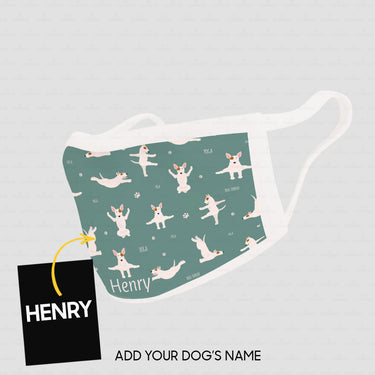 Personalized Dog Gift Idea - Bull Terrier Doing Yoga For Dog Lovers - Cloth Mask